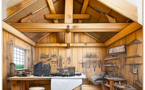 Artistic Bluesdigital Workshop showing handcrafted computer cases and creative PC design