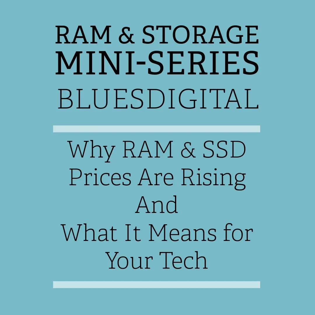 An image with words: Why RAM & SSD Prices Are Rising