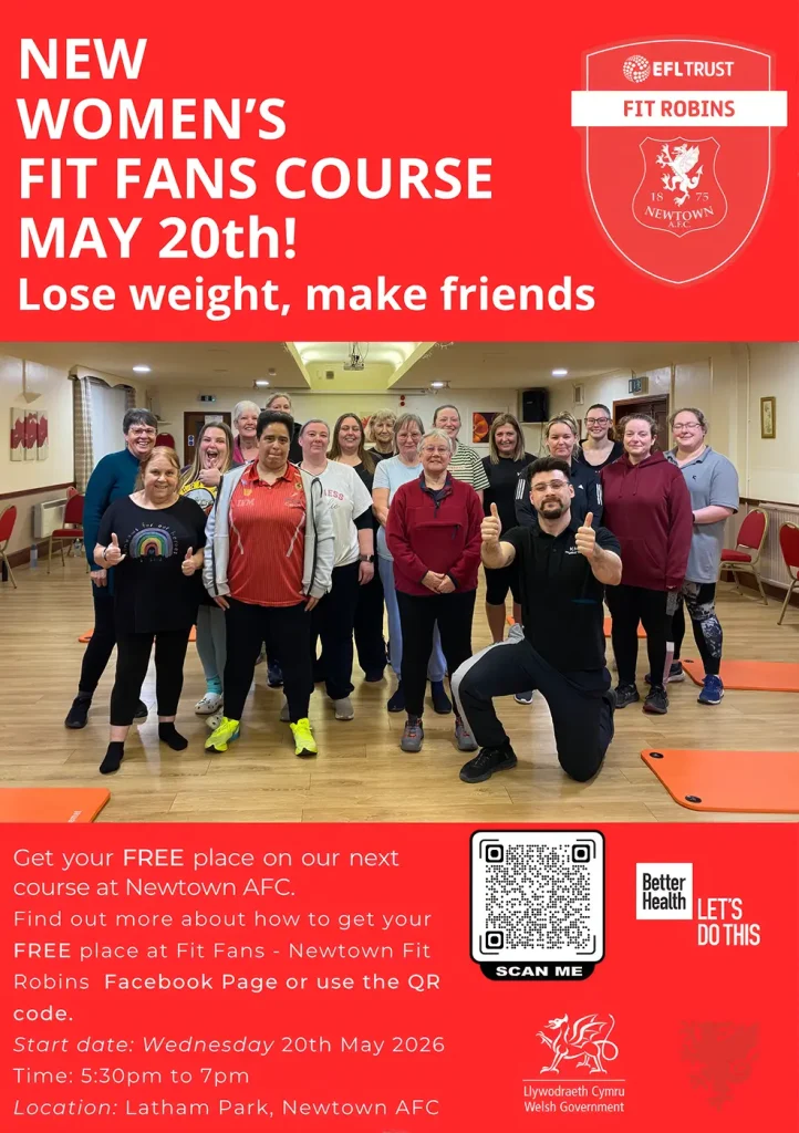 Newtown AFC – Fit Robins / Fit Fans – A3 & A4 Posters - Women's Fit Fans Course - Bluesdigital Newtown Printers