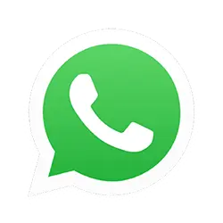 The white phone receiver on a green circle chat bubble WhatsApp Icon logo.