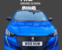 07890 918 154 HD Driving School logo for lessons in Newtown and Caersws.